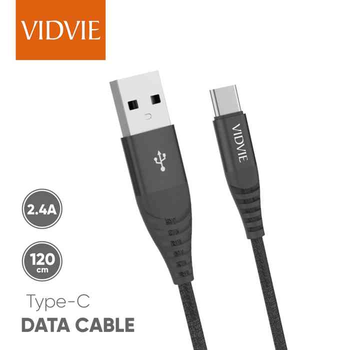 Vidvie 2.4A Braided Type C Short Cable (30 cm)